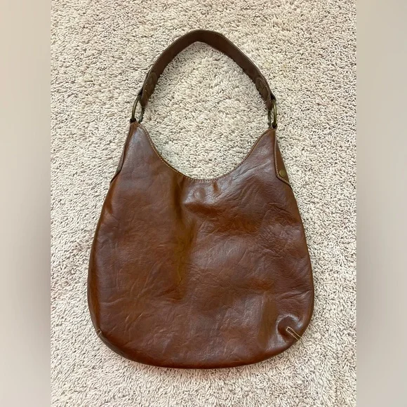 Hobo boho patchwork hippie purse 13x23 vinyl but so soft, only used one time. - Picture 5 of 6